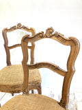 Pair of antique French oak chairs