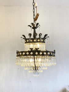 Vintage oval chandelier with cherubs