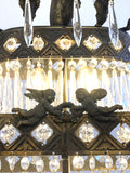 Vintage oval chandelier with cherubs