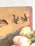 Victorian hand-carved bunny & squirrel mould
