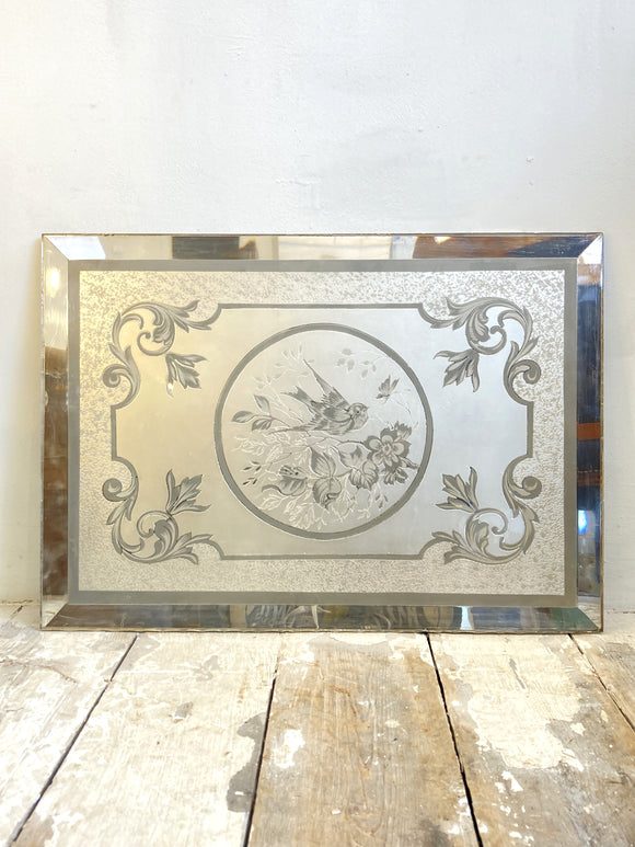 Etched pub mirror - small A
