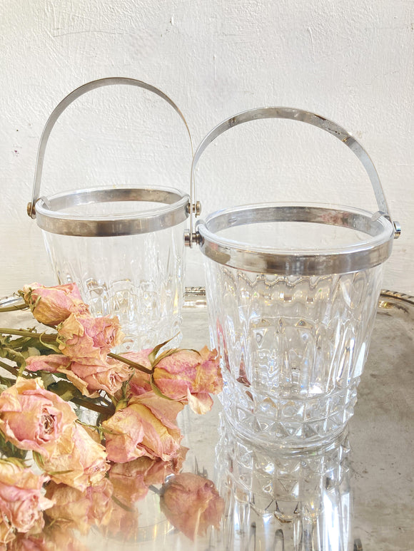French crystal ice buckets