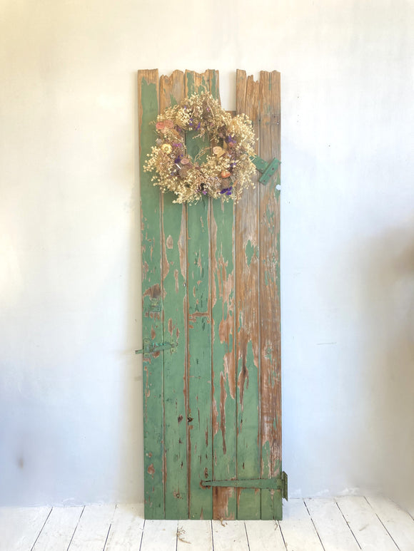 Rustic old doors with green paint - 3 available