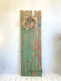 Rustic old doors with green paint - 3 available