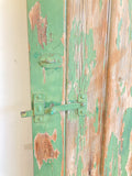 Rustic old doors with green paint - 3 available