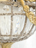 Pair of vintage button empire wall lights