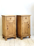 Pair of vintage Dutch pine beside cabinets