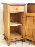 Pair of vintage Dutch pine beside cabinets
