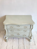 Vintage painted bombe chest B