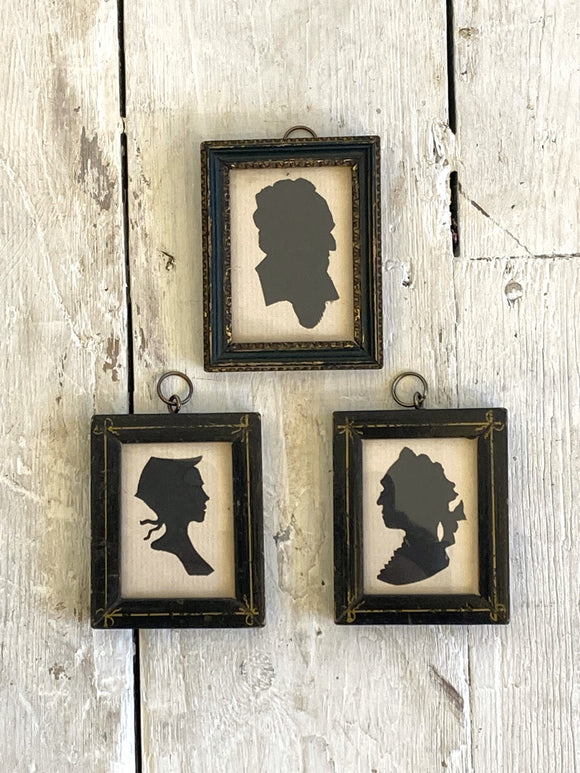 Trio of framed silhouettes
