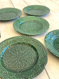 Victorian majolica plates
