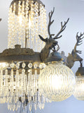 Antique stag head chandelier