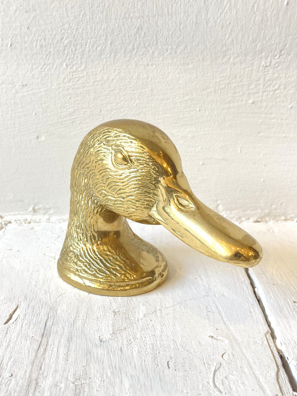 Vintage brass duck head bottle opener