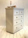 Large painted Victorian chest of drawers