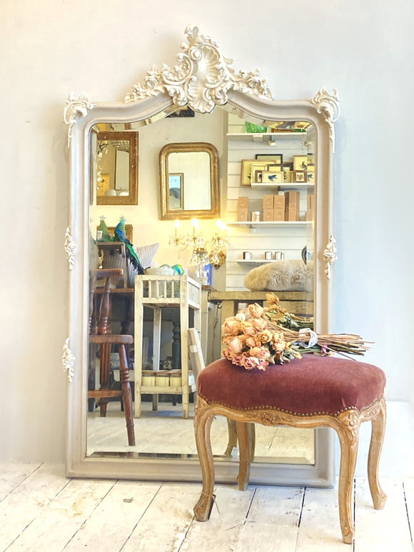 Painted antique French mirror