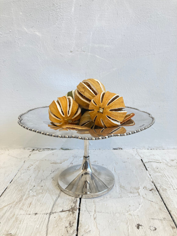 Antique silver plated compote