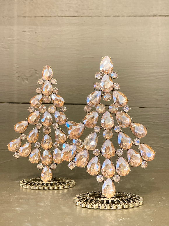 Champagne crystal Christmas trees