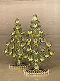 Green crystal Christmas trees