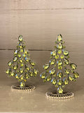 Green crystal Christmas trees