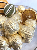 Hand-gilded walnuts