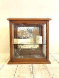 Victorian mirror-backed display cabinet