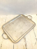 Antique silver plate tray