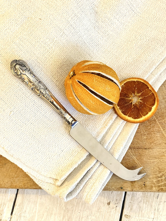 Vintage cheese knife with sterling silver handle