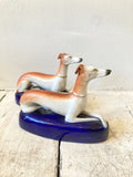Pair of Victorian Staffordshire Greyhound Pen Stands