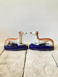 Pair of Victorian Staffordshire Greyhound Pen Stands