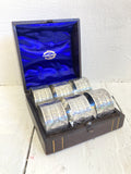 Victorian boxed & numbered napkin rings