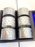 Victorian boxed & numbered napkin rings