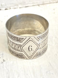 Victorian boxed & numbered napkin rings