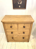 Victorian pine 2 over 2 chest of drawers