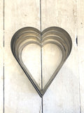 Vintage French heart shaped cake moulds