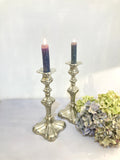 Pair of Victorian silver plated candlesticks