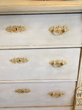 Painted continental chest of drawers