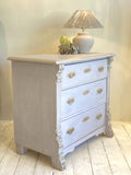 Painted continental chest of drawers