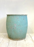 Dolly tub with old turquoise paint