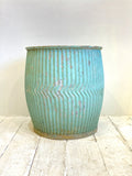 Dolly tub with old turquoise paint