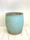 Dolly tub with old turquoise paint