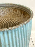 Dolly tub with old turquoise paint