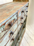 Rustic storage cabinet with drawers