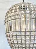 Buttoned crystal acorn chandelier