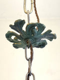 Buttoned crystal acorn chandelier