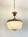 1930's brass basket light