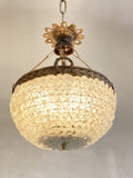 1930's brass basket light