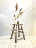 Rustic elm stool