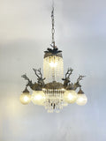 Antique stag head chandelier