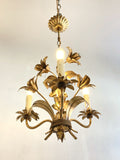 Vintage French brass 3 arm light