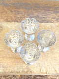 Vintage silver plated egg cups and egg topper